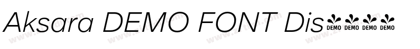 Aksara DEMO FONT Dis字体转换